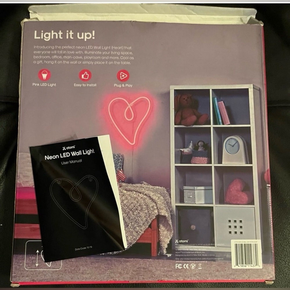 💜 Purple Neon Heart Light 💜 - Picture 4 of 5